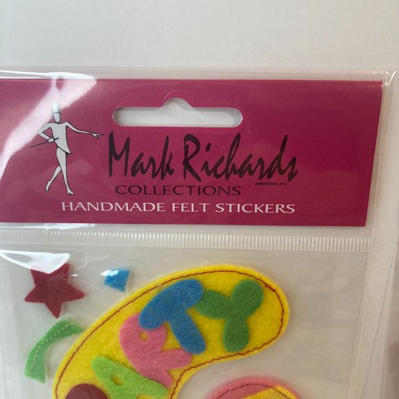 Scrapbook Embellishments Felt Stickers Party Balloon Stars Paper Crafts Cards - Picture 2 of 13